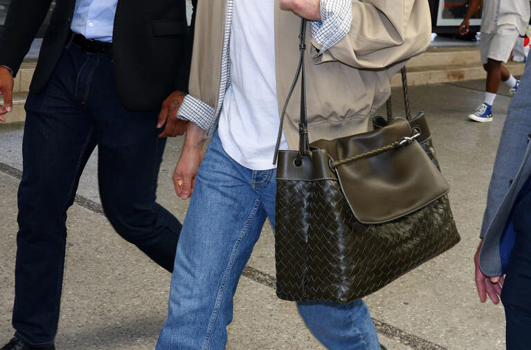 Pedro Pascal with Bottega Veneta Bags