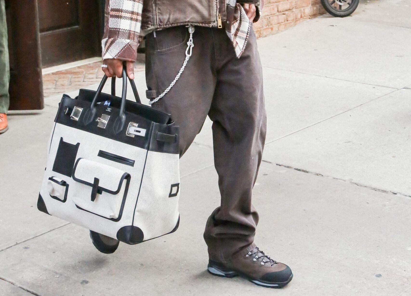 Travis Scott with Hermès Birkin Cargo